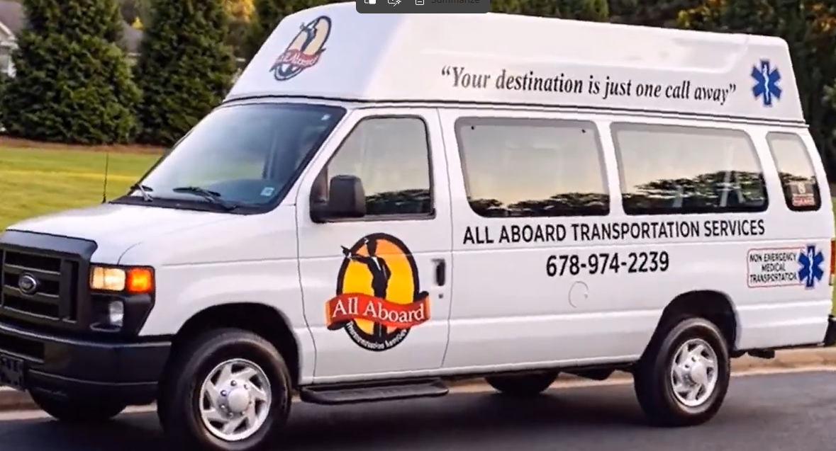 All Aboard Transportation Services van